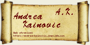 Andrea Kainović vizit kartica